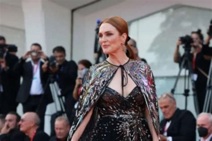 61-Year-Old Julianne Moore Dazzles At The 2022 Venice Film Festival In A Transparent Cape Gown