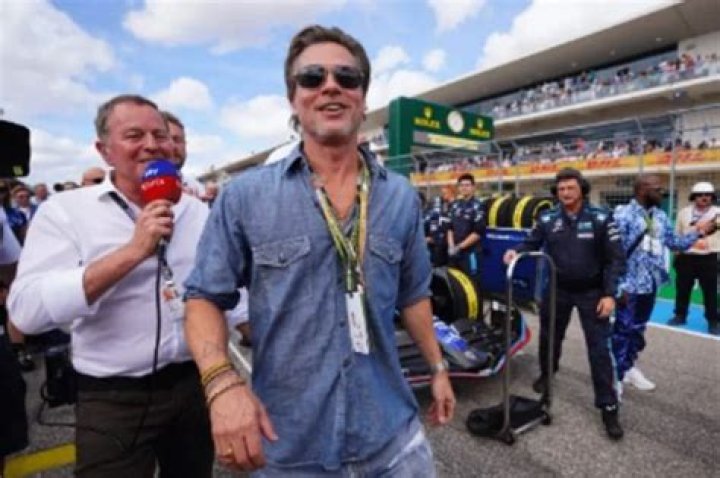 At The US Grand Prix, Brad Pitt Snubbed Sky Sports Commentator Martin Brundle By Ignoring Him On The Starting Grid
