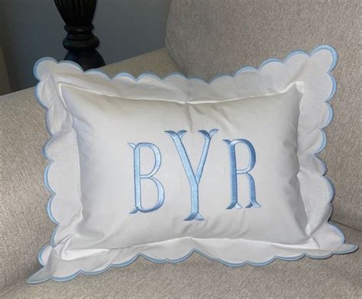 Wtiness Pin Pillow - Cotton Scallop Edge, ring bearer pillow, martyrika pin pillow — Blessed Celebration