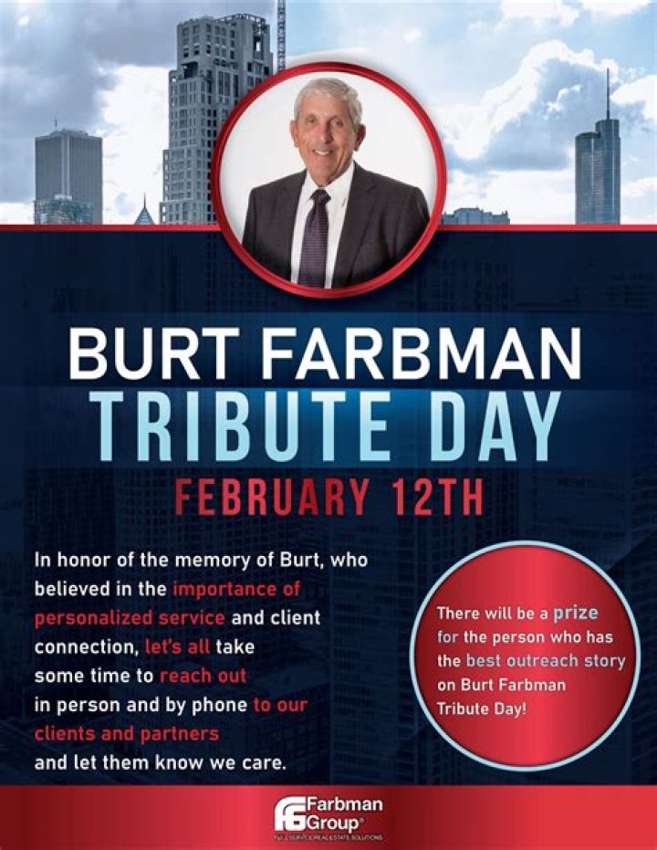Burton Farbman Obituary, Visitation & Funeral , the founder of Corporate Partner Farbman Group,