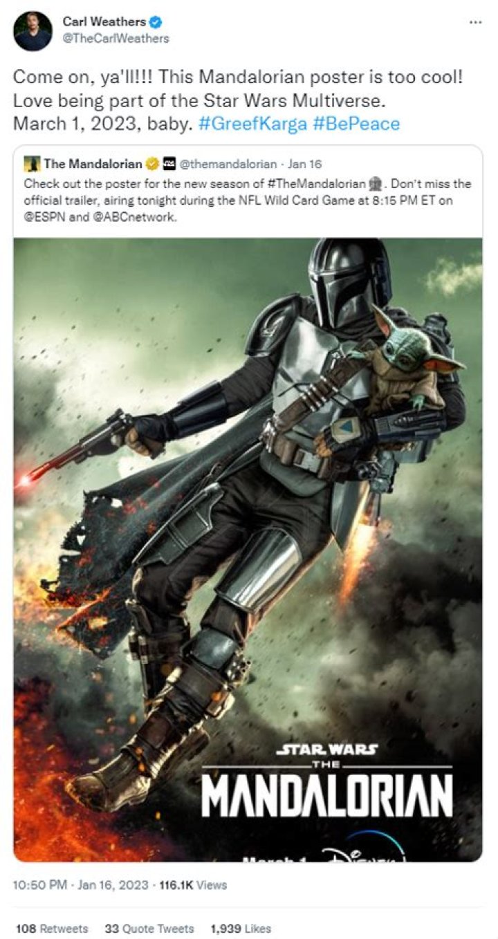 Carl Weathers Rumored To Star In The Mandalorian