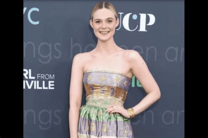 Elle Fanning Is Darling In Pink Sleeper Mini Dress