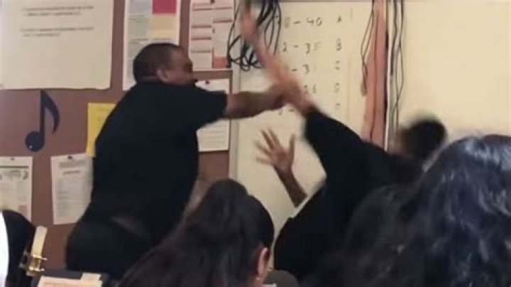 Female teacher beats up student for slapping her