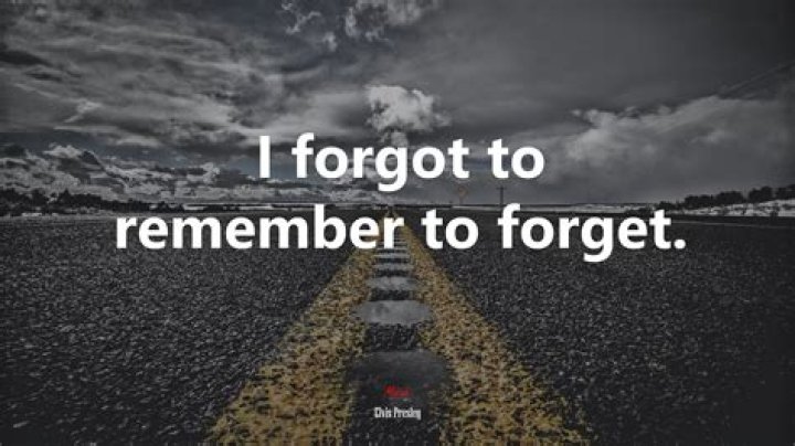 How do you trigger i forgot to remember to forget