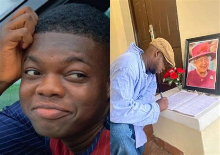
‘Is This Ment Or Malaria’ – Netizens Reacts As Skit Maker Cute Abiola Opens Condolence Register For Late Queen Elizabeth II 