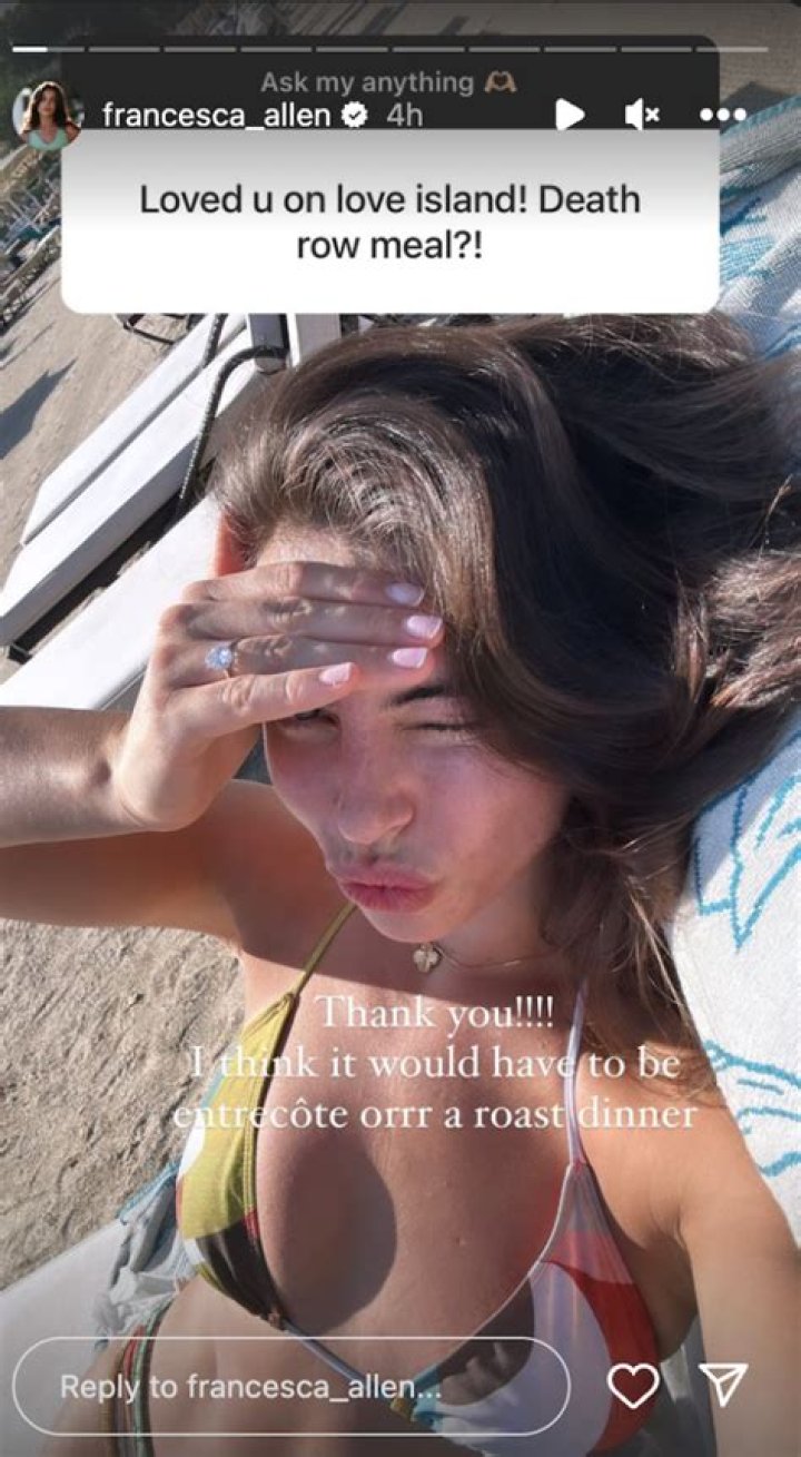 Love Island's Francesca Allen Shares Swimsuit Photo of How She Stays in Shape