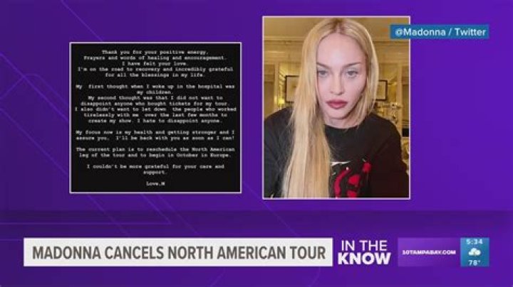 Madonna Cancels Some Of Her Shows Following Ill Health