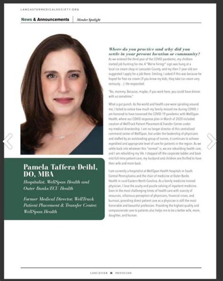Dr. Pamela Taffera-Deihl, DO – York, PA