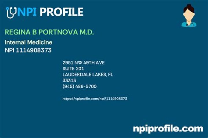 Dr. Regina Portnova, MD – Lauderdale Lakes, FL