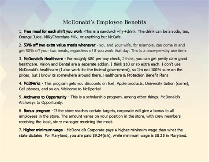 When do mcdonalds employees get paid