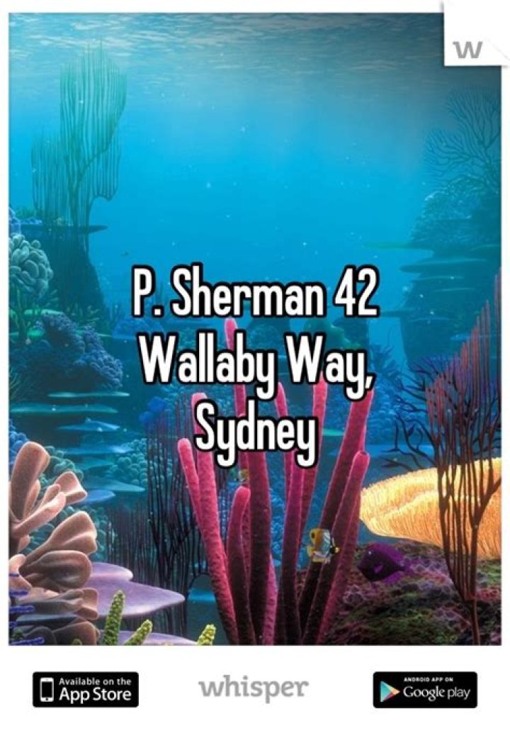 Where is P Sherman 42 Wallaby Way Sydney? – Celebrity