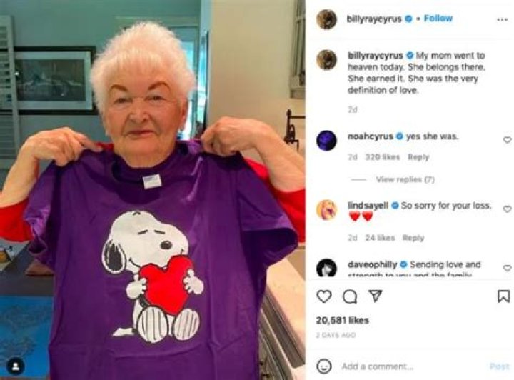 
Who was Ruth Ann Casto? All about Billy Ray Cyrus’ parents as his mother passes away 